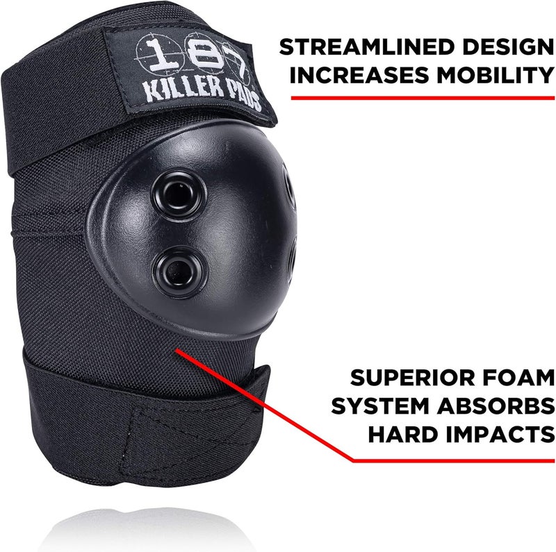 187 Killer Pads Knee Pads and Elbow Pads Combo Pack for Skateboarding - Image 3