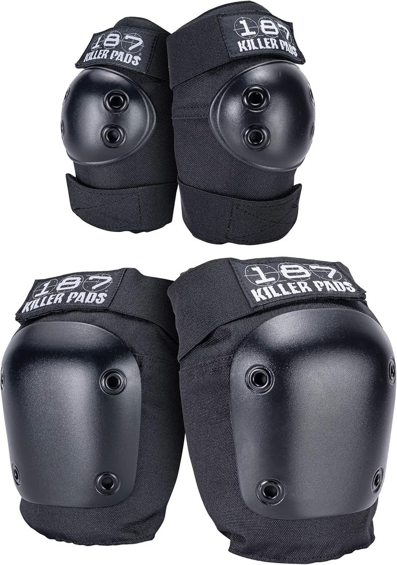 187 Killer Pads Knee Pads and Elbow Pads Combo Pack for Skateboarding - Image 1