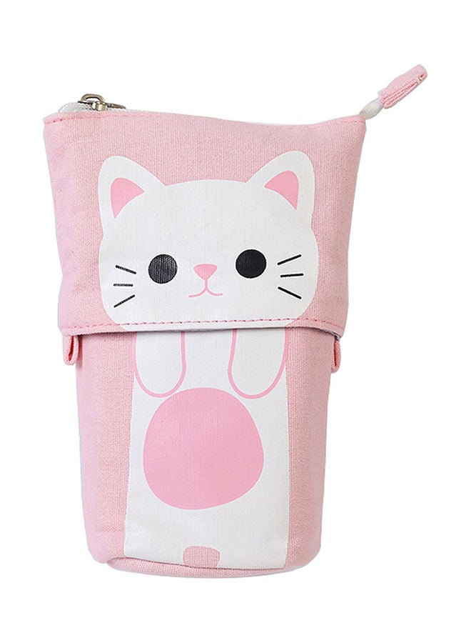 نيبمينينت مقلمة بتصميم كرتوني على شكل قطة وردي/ أبيض - Image 1