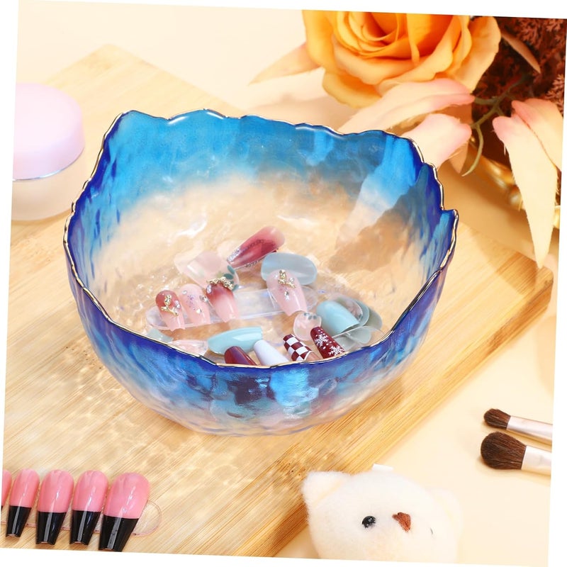 Angoily 4pcs Glass Nail Soak Bowl Gradient Design for Manicure Soaking Nail Art and for Home Use - Image 4