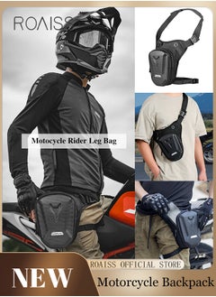 roaiss Unisex Multifunctional Cycling Waist Bag Leg Bag with External Hardshell Waterproof and Durable Compartments for Scientific Storage Reflective Design for Nighttime Visibility Ideal for Outdoor Sports  - Image 2