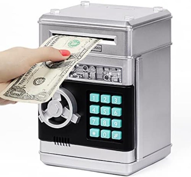 Refasy Kids Toys for Boys Girls Age 3-5,Electronic Piggy Banks for Kids Money Savings Box Toys Mini ATM Coin Bank for Children Best Birthday Xmas Gifts Cash Coin Can for Kid 8-12 Year Old Black - Image 3