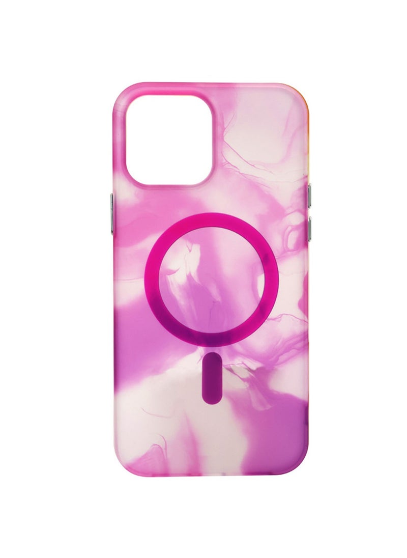 Generic - Translucent Magnetic MagSafe Slim Protective Case Anti-Scratch, Ultra Slim, Supports Magnetic Wireless Charging Compatible with iPhone 14 Pro Max 6.7inch (Pink) - Image 1