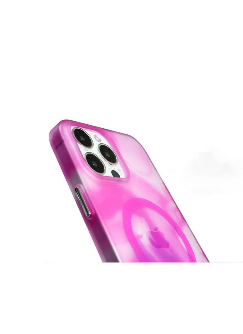 Generic - Translucent Magnetic MagSafe Slim Protective Case Anti-Scratch, Ultra Slim, Supports Magnetic Wireless Charging Compatible with iPhone 14 Pro Max 6.7inch (Pink) - Image 1