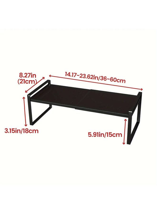 Short Size Adjustable Shelf Organizer Retractable Pantry Cabinet Storage Space Saver - Image 3