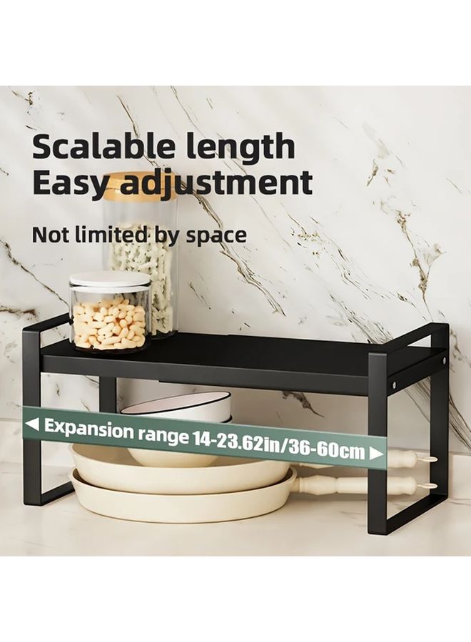 Short Size Adjustable Shelf Organizer Retractable Pantry Cabinet Storage Space Saver - Image 4
