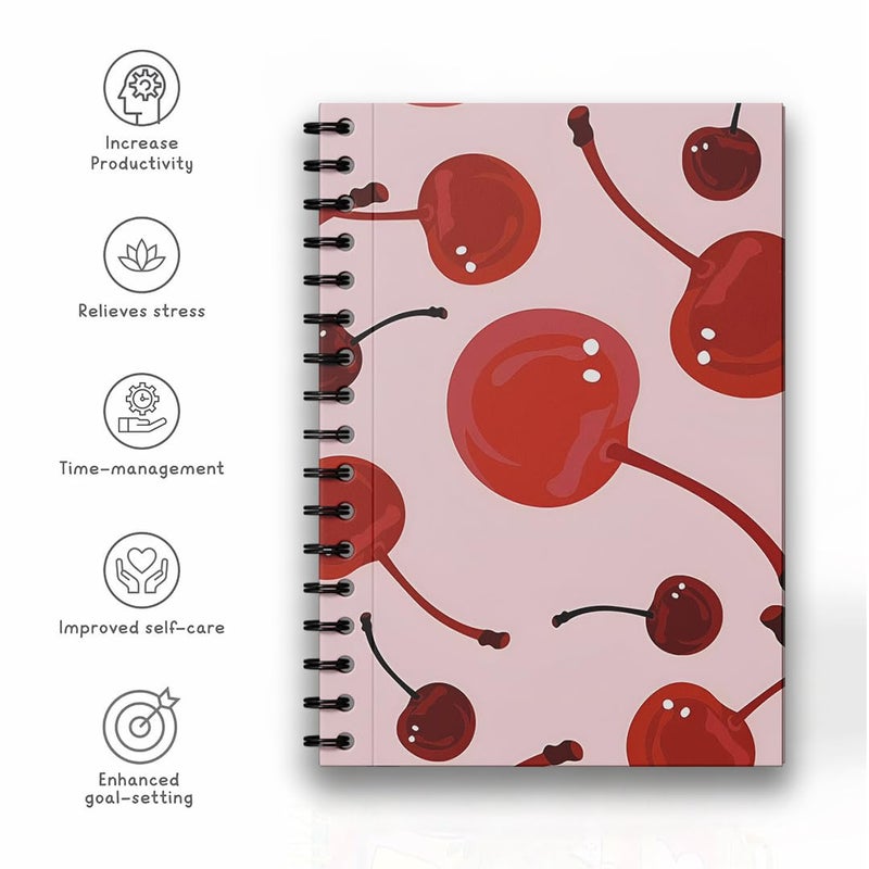zenithink Daily Planner Undated KIT with 3 Bookmarks | 60+Stickers - 350gsm A5 Size Hard Bound, 80 GSM - 164 pages | Day | Weekly | Monthly Pages (Red- Daily Planner Get Things Done) | 4 Months - Image 5