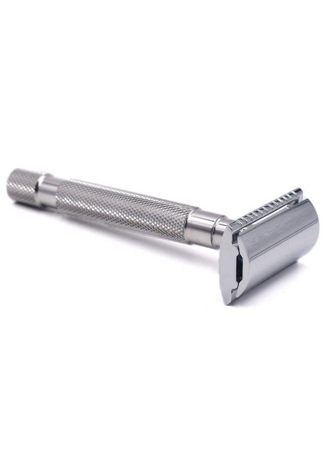 Parker Safety Razor Parker 64S Stainless Steel Handle Double Edge Safety Razor & 5 Premium Blades  - Image 5