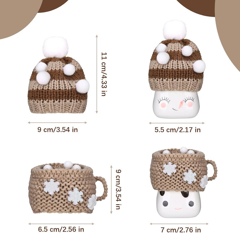 Aoriher مجموعة قبعات أكواب مارشميلو عيد الميلاد من أوريهير - Image 2