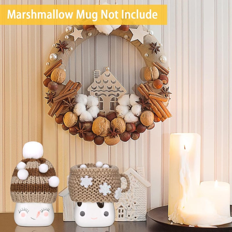 Aoriher مجموعة قبعات أكواب مارشميلو عيد الميلاد من أوريهير - Image 5