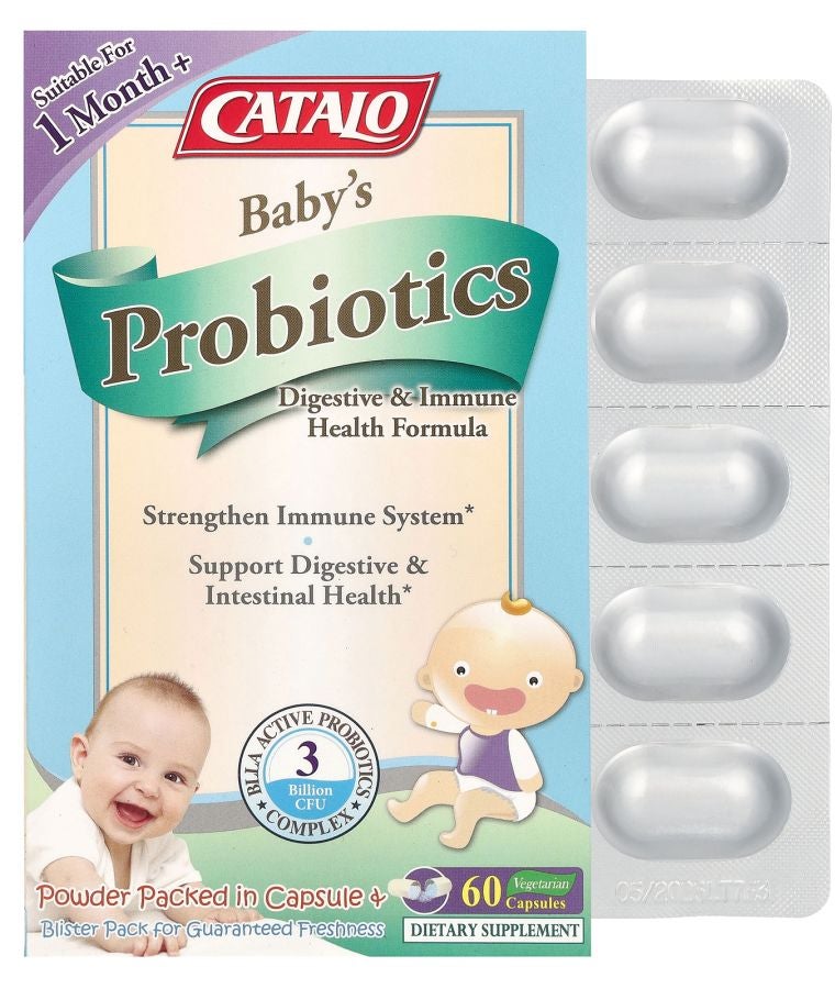 Baby's Probiotics Digestive & Immune Health Formula 1 Month+ 3 Billion CFU 60 Vegetarian Capsules