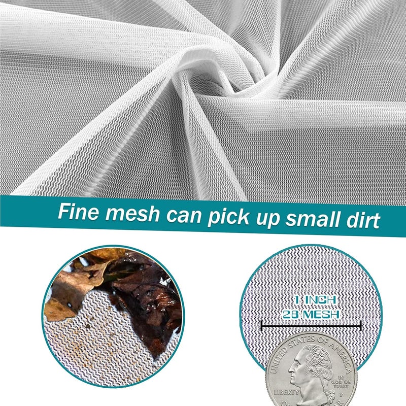 POOLWHALE Professional Pool Skimmer Net, Heavy Duty Swimming Leaf Rake Cleaning Tool with Deep Fine Nylon Mesh Net Bag - Fast Cleaning,Easy Scoop Edge,Debris Pickup Removal (No Pole) - Image 5