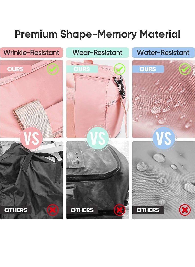 KASTWAVE - Gym Bag for Women and Men, Dry Wet Separation Sports Sling Bag with Shoe and Wet Clothes Compartments, Waterproof Duffle Bag Lightweight Carryon Gym Bag (Pink) - Image 1