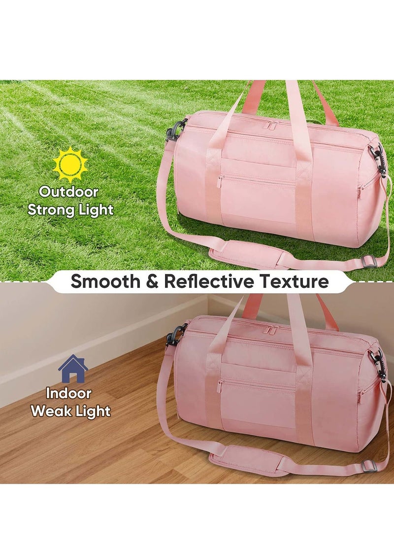 KASTWAVE - Gym Bag for Women and Men, Dry Wet Separation Sports Sling Bag with Shoe and Wet Clothes Compartments, Waterproof Duffle Bag Lightweight Carryon Gym Bag (Pink) - Image 1