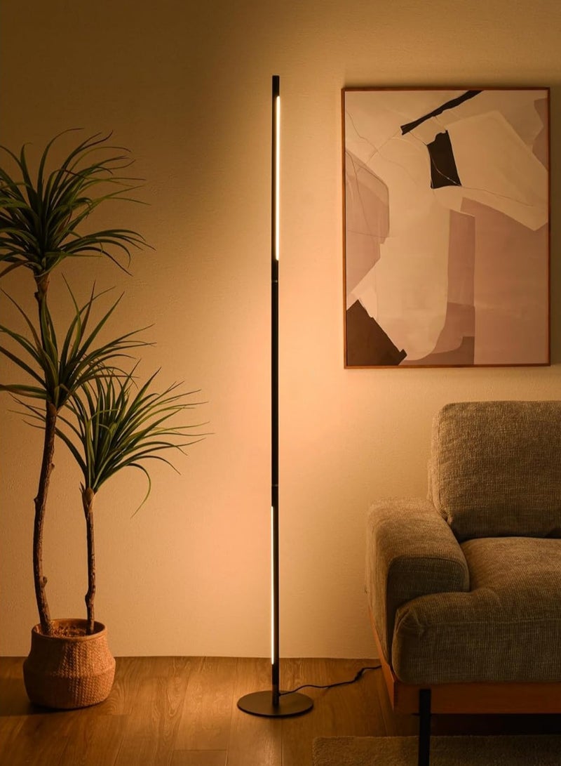 Floor Lamp LED Modern Standing Reading Light, Height 3 Levels & Rotatable, 3 Color & Stepless Brightness Dimmer for Living Room Corner Lamp, Office Task Light  - Image 1