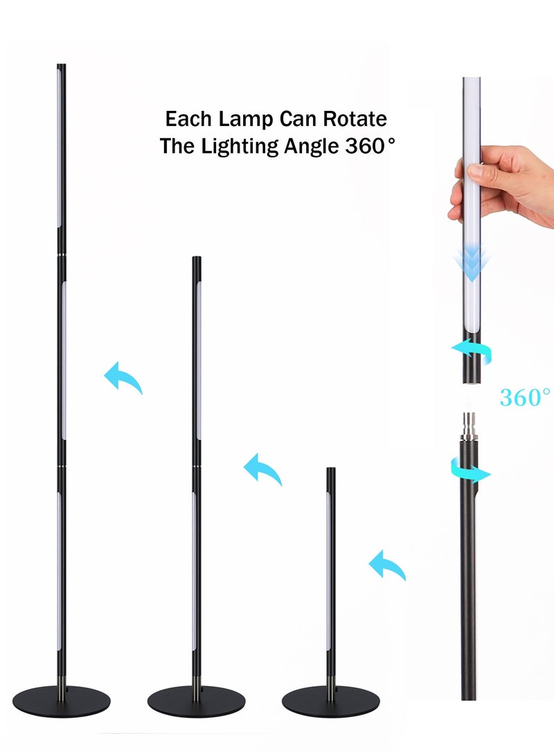 Floor Lamp LED Modern Standing Reading Light, Height 3 Levels & Rotatable, 3 Color & Stepless Brightness Dimmer for Living Room Corner Lamp, Office Task Light  - Image 2