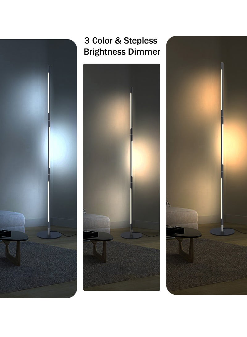 Floor Lamp LED Modern Standing Reading Light, Height 3 Levels & Rotatable, 3 Color & Stepless Brightness Dimmer for Living Room Corner Lamp, Office Task Light  - Image 3