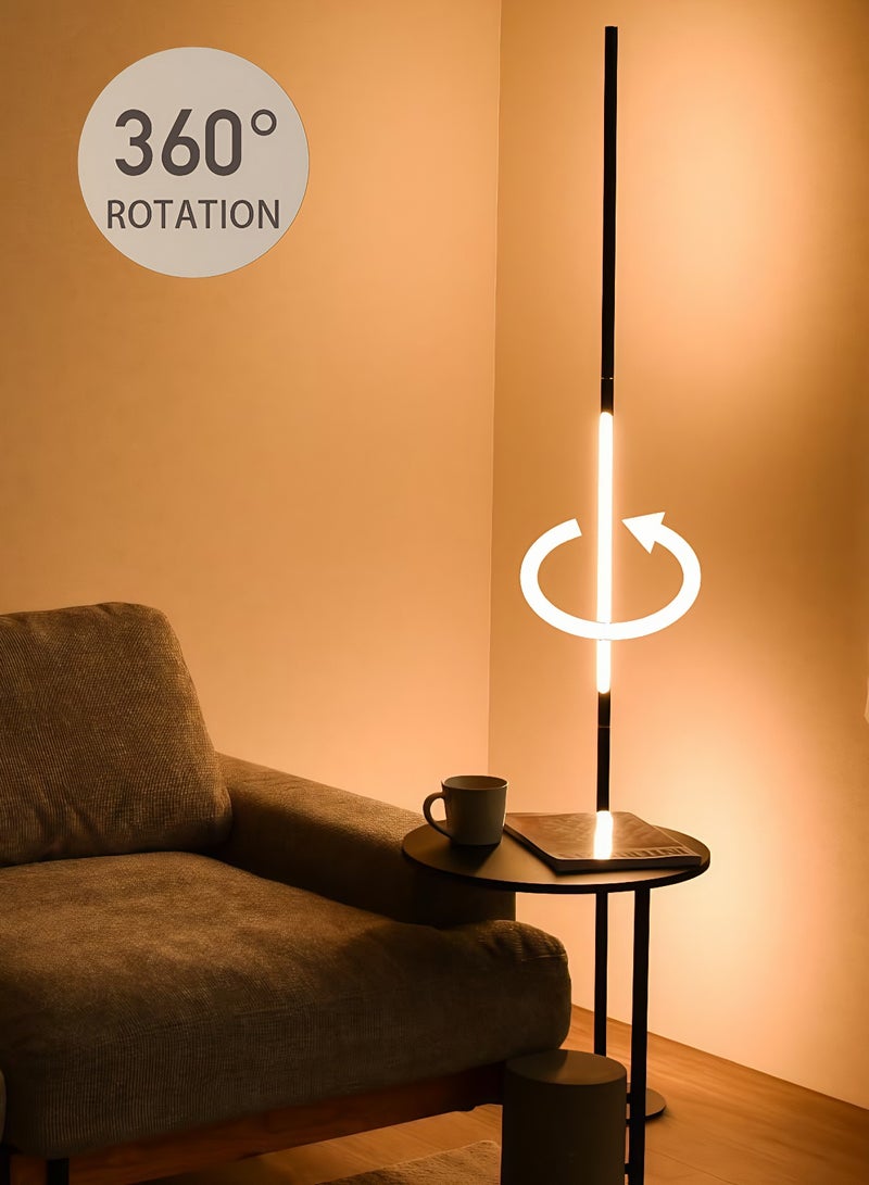 Floor Lamp LED Modern Standing Reading Light, Height 3 Levels & Rotatable, 3 Color & Stepless Brightness Dimmer for Living Room Corner Lamp, Office Task Light - Image 3