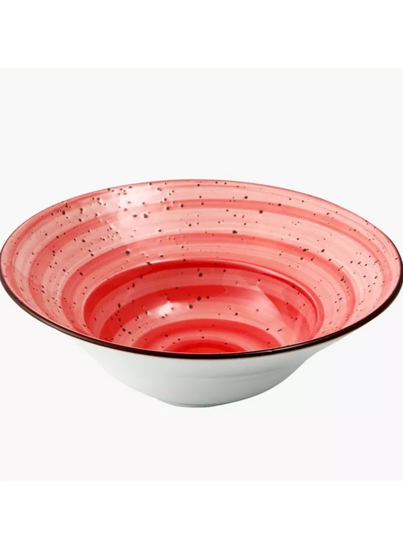 Porceletta Porcelain Soup Plate/Pasta Bowl- 23 cm, Pink - Image 1