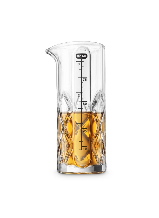 Final Touch Yarai Jigger - Precision Cocktail Mixing Tool with Spout for Drip-Free Pouring - Heavy-Duty Glass Construction - Classic Japanese Design - 3.4oz / 100ml Capacity (FTA7035) - Image 1