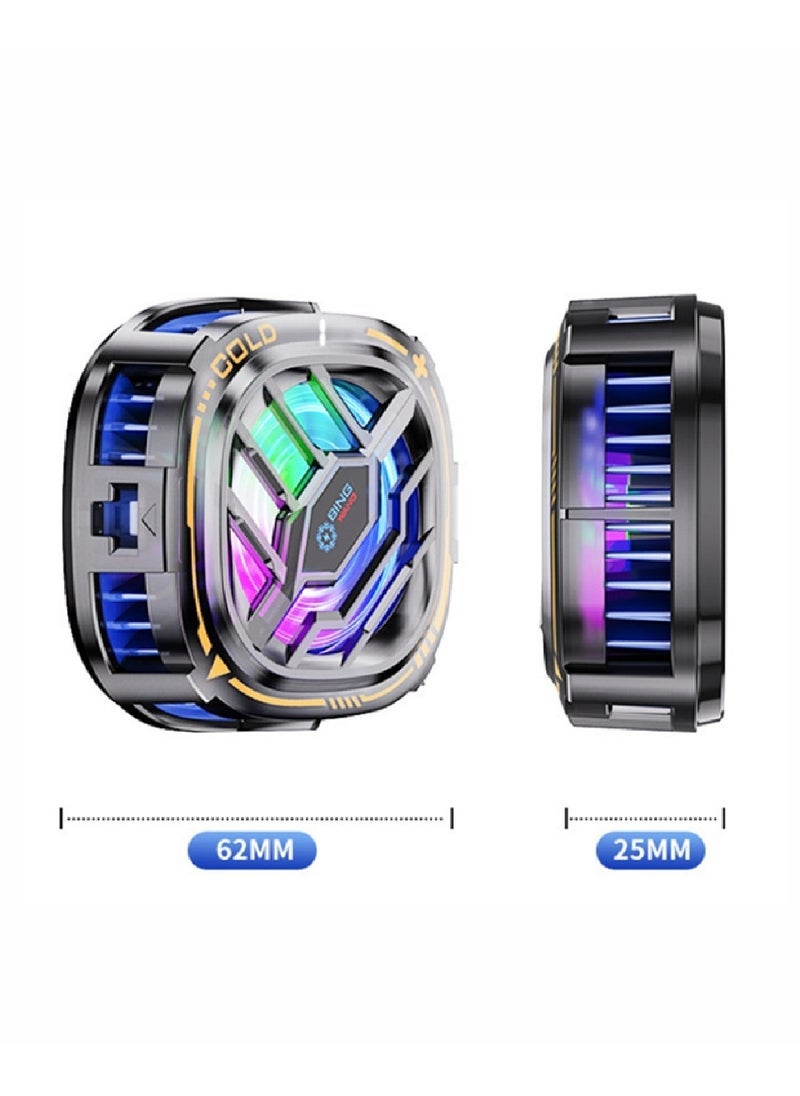 ELTRAZONE - X79A Mobile Phone Cooling Fan 3 Gears Three Speed Modes Game Phone Cooler Silent Radiator RGB Lights Adjustable Portable Heat Sink Semiconductor USB Phone Radiator For All Smartphones - Image 1