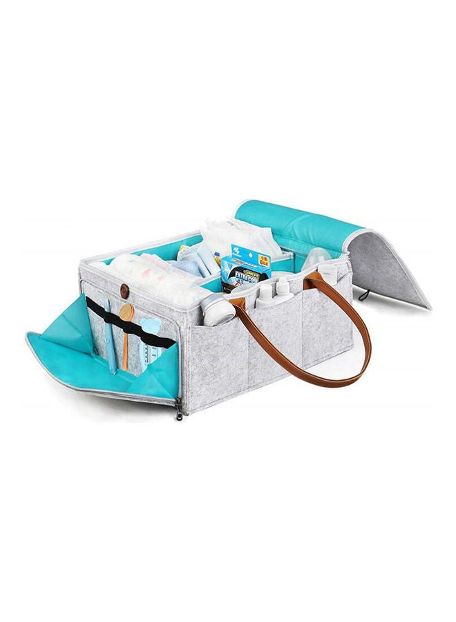 Arabest Baby Diaper Caddy Bag With Zipper Lid And Leather Handle - Image 3