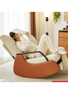 In Air Rocking Chair, Modern Accent Rocker Armchair with Pedal And Side Pocket, Upholstered High Back Rocking Chair For Living Room,Balcony And Bedroom  - Image 2