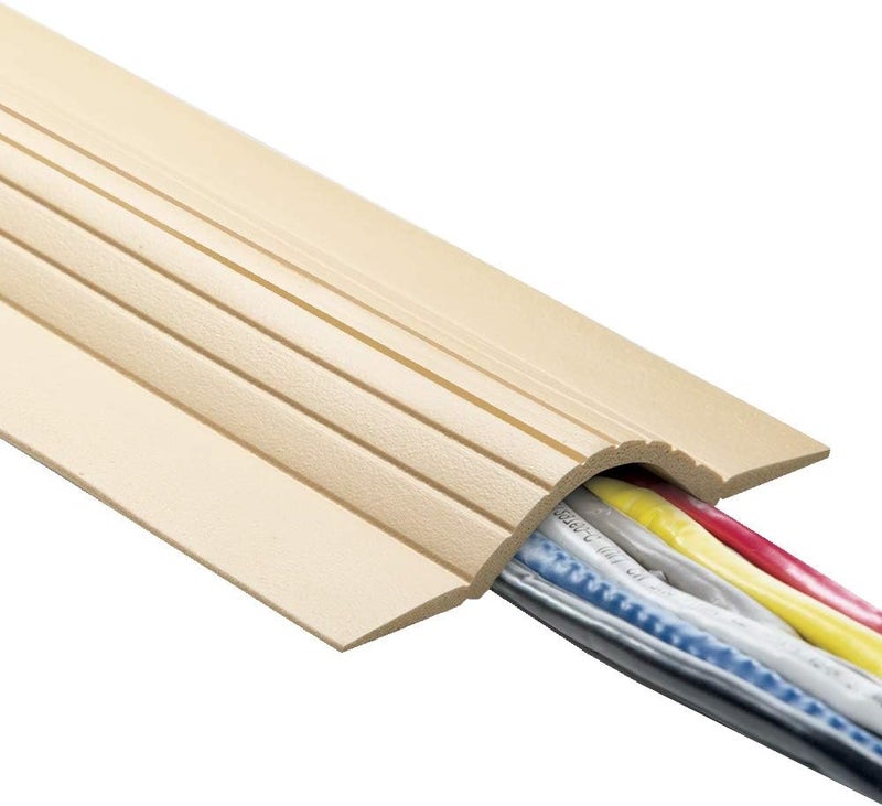 UT Wire 5-Feet Cable Blanket High Capacity Low Profile Cord Cover and Protector, Beige - Image 1