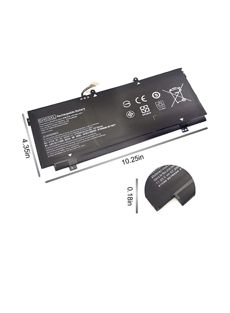 زيكسين بطارية SH03XL 859356-855 لأجهزة HP Spectre X360 13-AC0XX 13-W0XX 13T-AC000 13T-W000 13-AC033DX AC023DX AC052NA AC002NA AC092MS 13-W013DX W023DX W025ND W010ND SH03057XL 859026-421 TPN-Q178 - Image 4