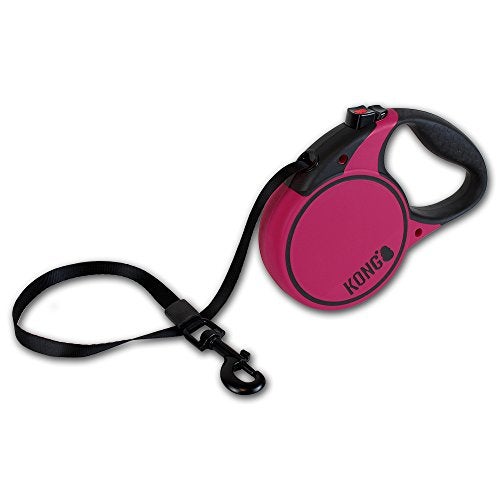Kong Alcott Kong Retractable Terrain, Fuschia, Large, 16' Long - Image 1