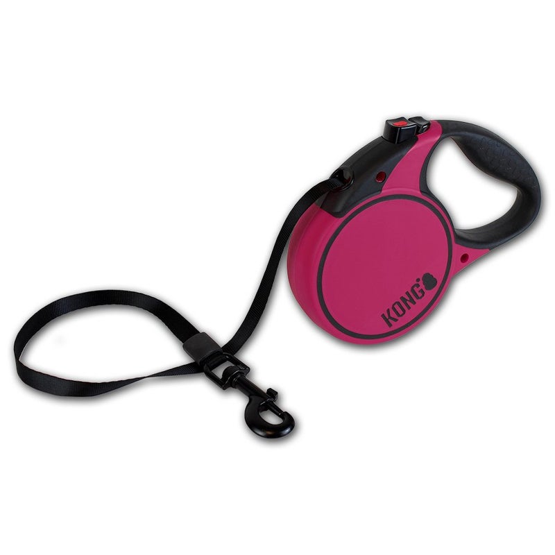 Kong Alcott Kong Retractable Terrain, Fuschia, Large, 16' Long - Image 4