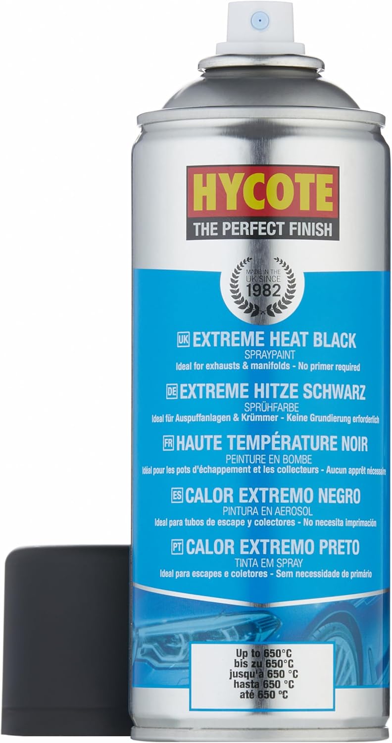 Hycote Fast Drying Extreme Heat Aerosol Car Spray Paint, Black, 13.5 Oz - Image 1