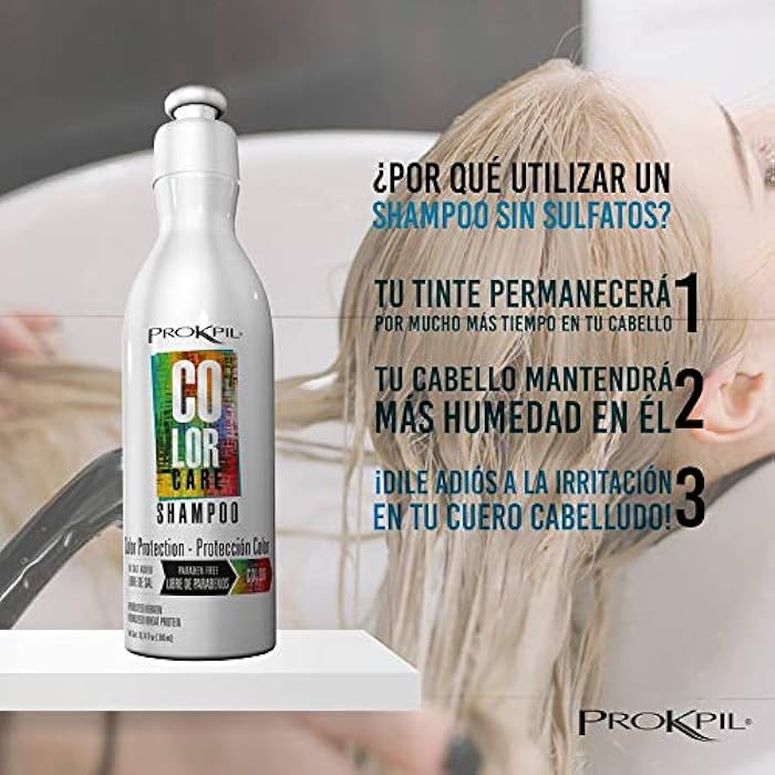 Prokpil Colored Hair Shampoo Salt Free Parabens Free Color Protection No Frizz 10.1oz-300ml - Image 2