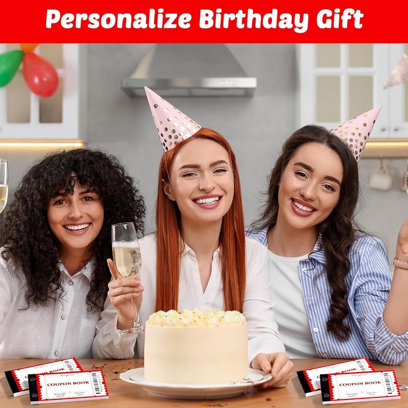 Blank Coupon Book 30 Personalized Vouchers Booklet for All Occasions 3x5.4 Inch Gift Vouchers Birthday Books for Fill In Your Own Coupons Ideas for Him Her Mom Dad Friends (1 Pad) - Image 5