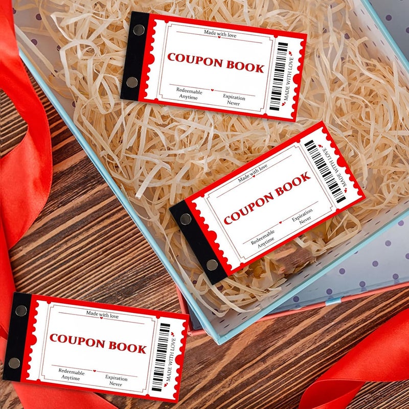 Blank Coupon Book 30 Personalized Vouchers Booklet for All Occasions 3x5.4 Inch Gift Vouchers Birthday Books for Fill In Your Own Coupons Ideas for Him Her Mom Dad Friends (1 Pad) - Image 4