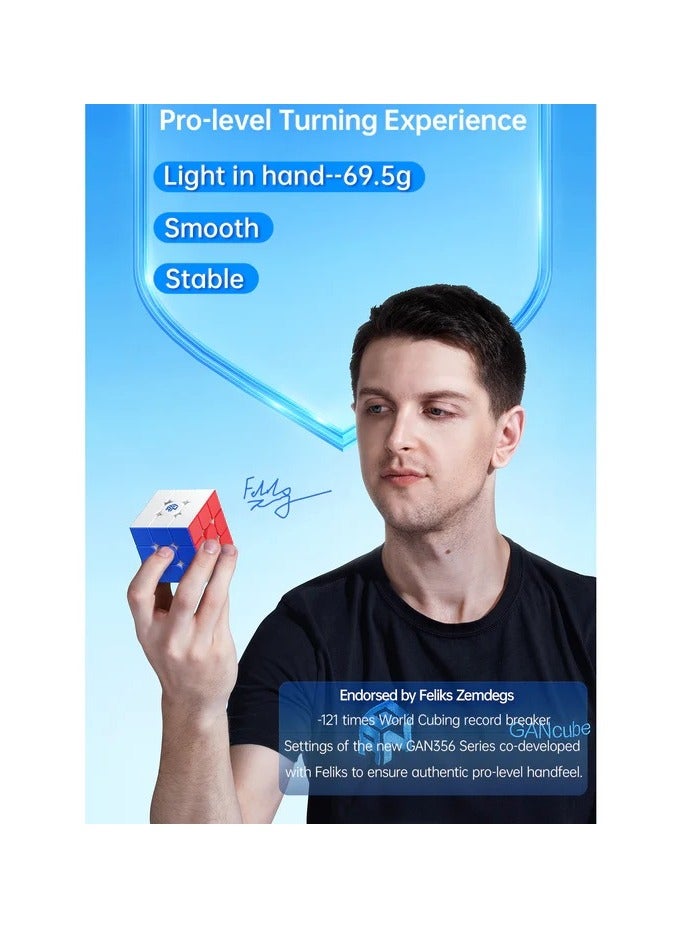 جانكيوب مكعب السرعة Gan 356 RS 2 غير مغناطيسي 3×3 بدون ملصقات - Image 3
