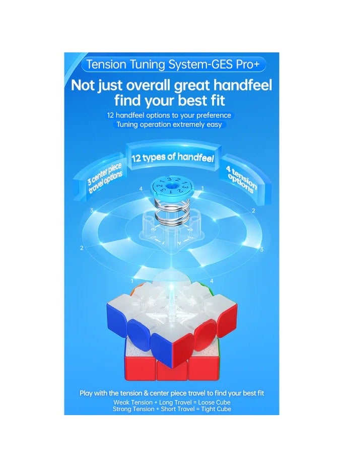 جانكيوب مكعب السرعة Gan 356 RS 2 غير مغناطيسي 3×3 بدون ملصقات - Image 5