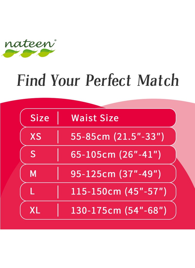 nateen حفاضات ناتين كومبي بلس للكبار، كبيرة الحجم، مقاس الخصر 115-150 سم، 10 حفاضات للبالغين، مع طبقة فائقة الامتصاص، مانعة للتسرب، ملابس داخلية للاستعمال مرة واحدة للرجال والنساء، قدرة امتصاص 2140 مل.  - Image 5
