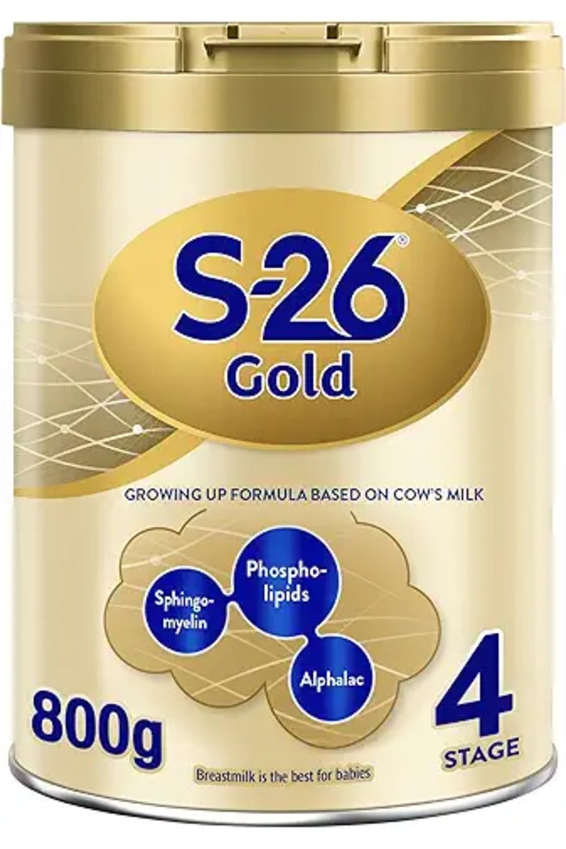 Nestle S26 Gold Stage 4 Growing Up Formula, From 3 to 6 Years, 800g, packaging may vary