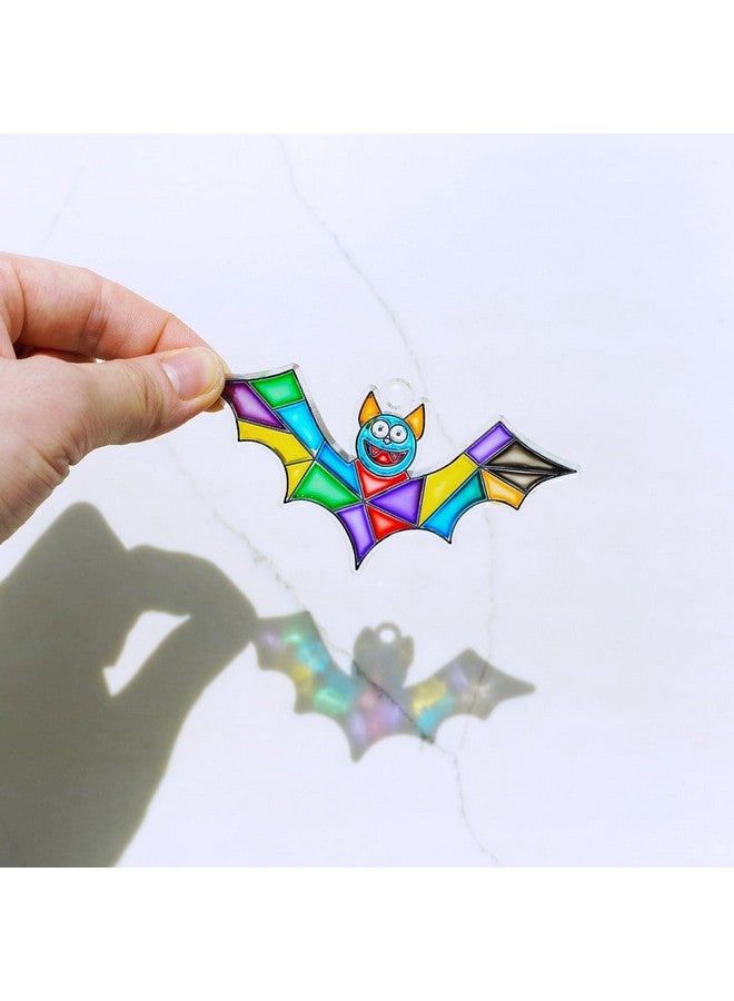 Winlyn 27 Set Halloween Bat Suncatchers & Ornaments DIY Window Paint Art Kits for Kids Fall Classroom Activities - Image 4