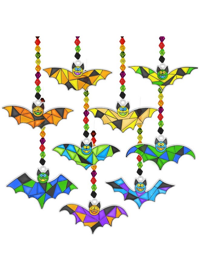 Winlyn 27 Set Halloween Bat Suncatchers & Ornaments DIY Window Paint Art Kits for Kids Fall Classroom Activities - Image 5