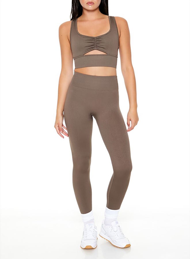 FOREVER 21 Seamless Cutout V-Back Sports Bra - Image 2