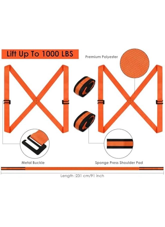 Generic - Moving Straps 2-Person Shoulder Lifting Straps for Moving Furniture, Mattresses, and Heavy Objects up to 1000 lbs - Image 1