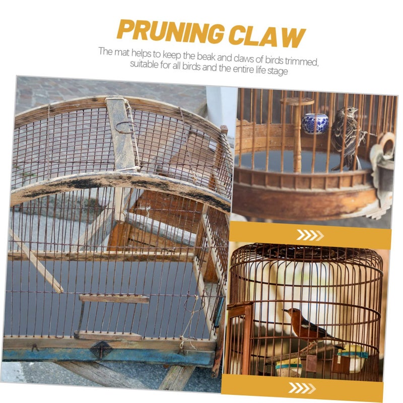 Parrot Cage Sandpaper Liner Mats 10 Sheets Durable Bird Gravel Paper for All Bird Types - Image 5