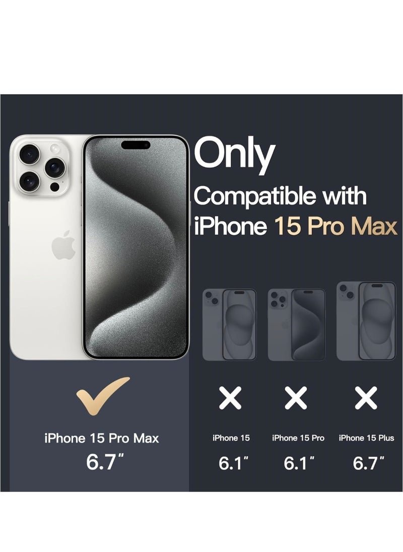 Generic - 4 in 1 Package For iPhone 15 Pro Max - Screen Protector, Privacy Screen Protector , Camera Lens Protector and Case Cover - Image 1
