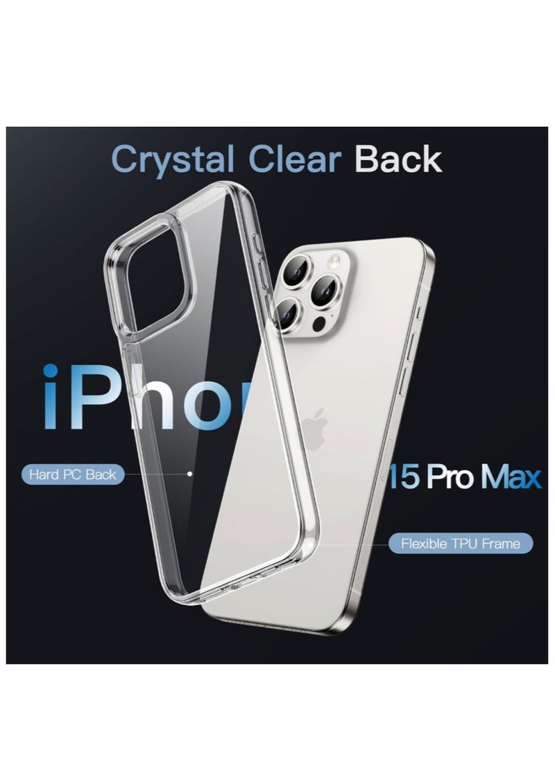Generic - 4 in 1 Package For iPhone 15 Pro Max - Screen Protector, Privacy Screen Protector , Camera Lens Protector and Case Cover - Image 1