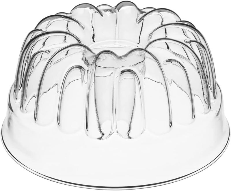 SIMAX Clear Glass Fluted Bundt Pan, Heat, Cold, and Shock Proof, Holds 1.4 Quarts (5.4 Cups), Made in Europe, Great for Small Ring Cakes, Puddings, Desserts, Monkey Bread, and More, Dishwasher Safe - Image 2