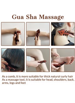 Generic Wooden Massage Comb, for Head Scalp, Facial, Body Massage Natural Sandalwood Massager Acupressure Tools Gift for Women Men (Fish Shaped)  - Image 4