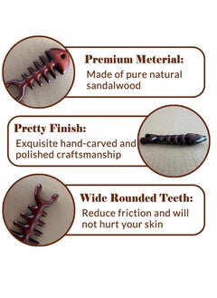 Generic Wooden Massage Comb, for Head Scalp, Facial, Body Massage Natural Sandalwood Massager Acupressure Tools Gift for Women Men (Fish Shaped)  - Image 3