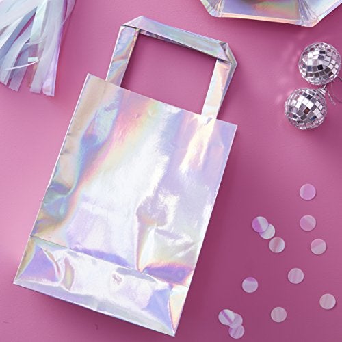 Ginger Ray Iridescent Rainbow Holographic Party Bags 5 Pack - Iridescent Party - Image 4